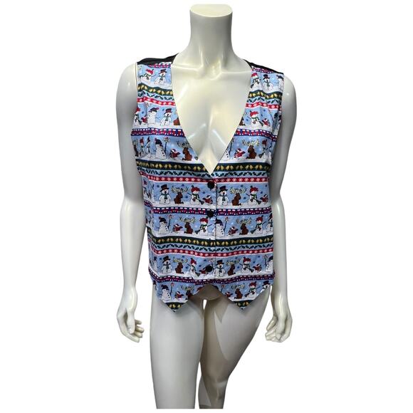 Nutcracker Extra Large Snowman Snowflake Vest, Women's 90s, Great Condition - Picture 9 of 9